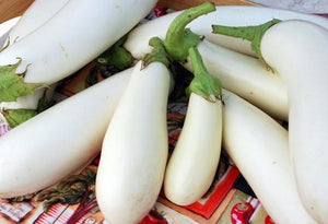 Long White Eggplant (ਲੰਬੇ ਚਿੱਟੇ ਬੈਂਗਣ)
